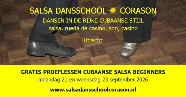 Gratis proefles Cubaanse salsa beginners, Salsa dansschool Corason te Utrecht Gratis proefles Cubaanse salsa beginners: Salsa dansschool Corason te Utrecht