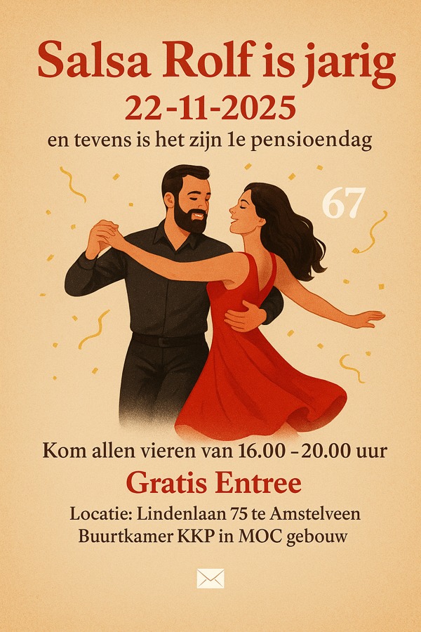Salsa Saturday Afternoon, Salsa Rolf te Amstelveen Salsa Saturday Afternoon: Salsa Rolf te Amstelveen