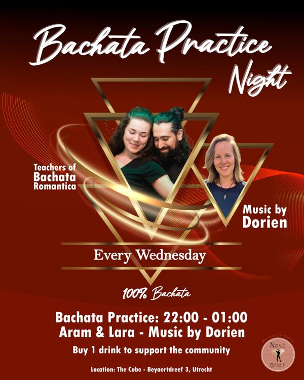 Wednesday: Bachata Practice Night, Nova Dance Utrecht te Utrecht Wednesday: Bachata Practice Night: Nova Dance Utrecht te Utrecht