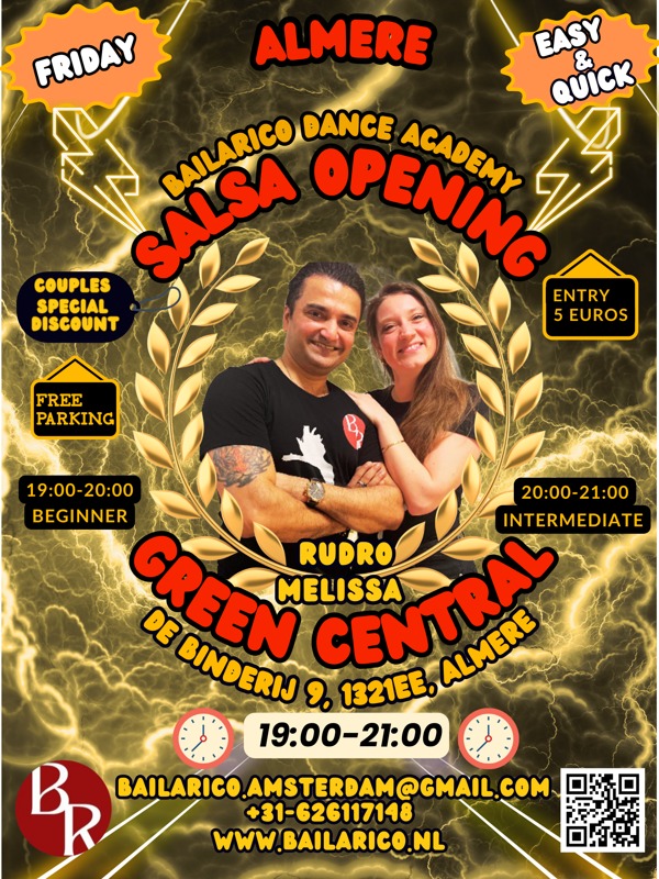 Salsa (La/Cuban) Beginner/Intermediate/Adv Try-Out, Bailarico Dance Academy te Almere Salsa (La/Cuban) Beginner/Intermediate/Adv Try-Out: Bailarico Dance Academy te Almere