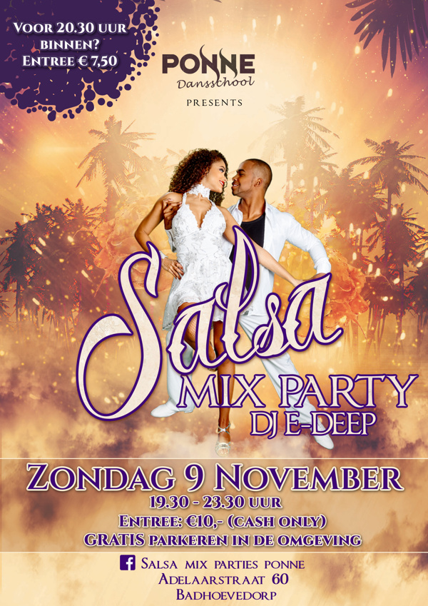 Salsa mix party - Badhoevedorp, Dansschool Ponne te Badhoevedorp Salsa mix party - Badhoevedorp: Dansschool Ponne te Badhoevedorp
