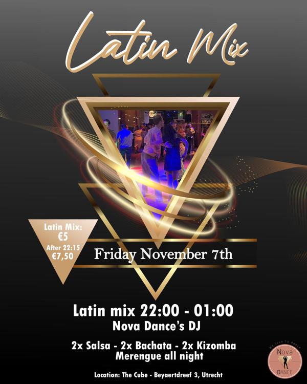 Friday: Latin Mix Night (Salsa -Bachata - Kizomba & Merengue), Nova Dance Utrecht te Utrecht Friday: Latin Mix Night (Salsa -Bachata - Kizomba & Merengue): Nova Dance Utrecht te Utrecht
