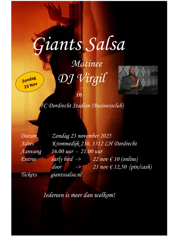 Giants Salsa meets DJ Virgil, Giants Salsa te Dordrecht Giants Salsa meets DJ Virgil: Giants Salsa te Dordrecht