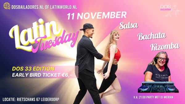 Dos Bailadores Latin Tuesday salsa, bachata, kizomba, Dos Bailadores te Leiderdorp Dos Bailadores Latin Tuesday salsa, bachata, kizomba: Dos Bailadores te Leiderdorp