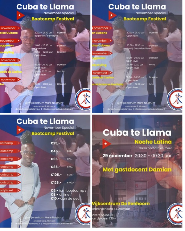 November Bootcamp Special 2025: Dansschool Cuba te llama te Alkmaar
