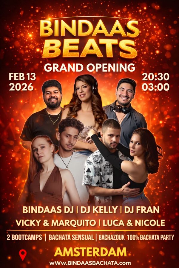 BINDAAS Beats Amsterdam - Top Bachata event, Bindaas Bachata te Amsterdam BINDAAS Beats Amsterdam - Top Bachata event: Bindaas Bachata te Amsterdam