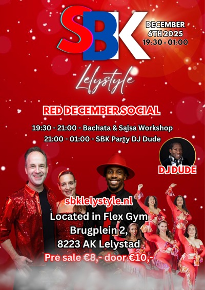 SBK Lelystyle Social – Red December Edition in Lelystad: Love For Salsa te Lelystad