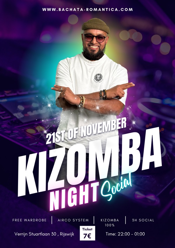 Kizomba Night social, Bachata Romántica te Rijswijk Kizomba Night social: Bachata Romántica te Rijswijk