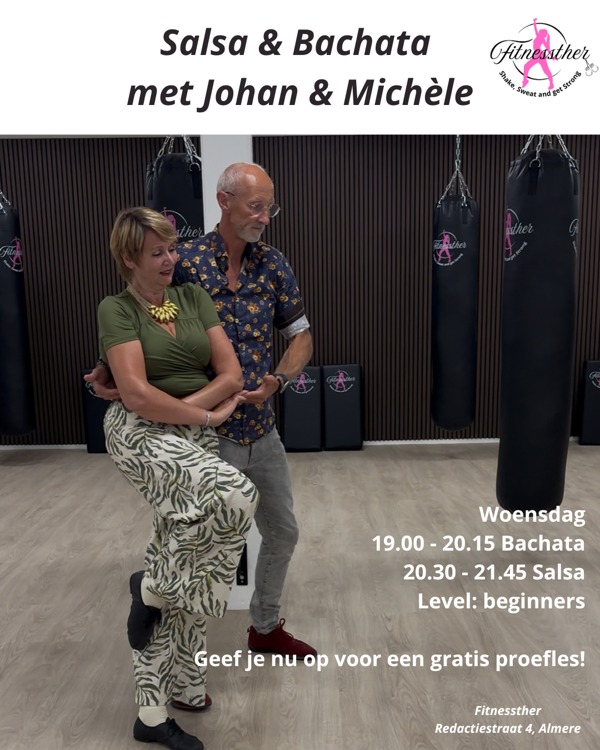 Bachata & Salsa voor beginners, Fitnessther te Almere Bachata & Salsa voor beginners: Fitnessther te Almere