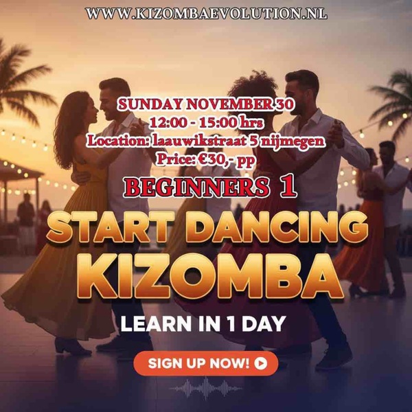 KIzomba urban kiz beginners bootcamp, kizombae evolution te Nijmegen KIzomba urban kiz beginners bootcamp: kizombae evolution te Nijmegen