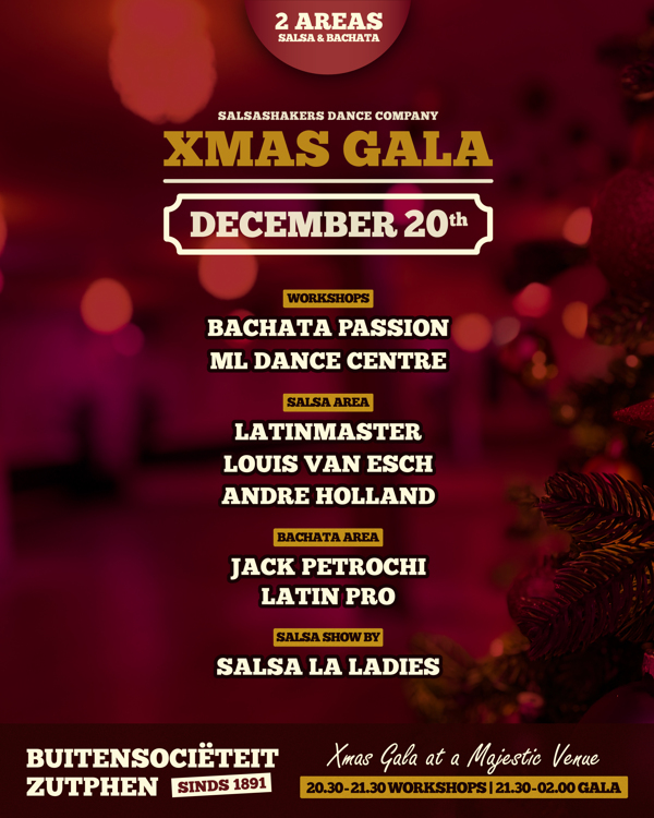 Salsashakers XXL XMAS Gala 2025, Salsashakers dance company te Zutphen Salsashakers XXL XMAS Gala 2025: Salsashakers dance company te Zutphen