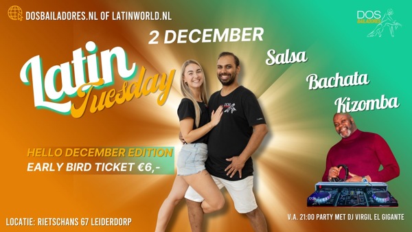 Dos Bailadores Latin Tuesday salsa, bachata, kizomba, Dos Bailadores te Leiderdorp Dos Bailadores Latin Tuesday salsa, bachata, kizomba: Dos Bailadores te Leiderdorp