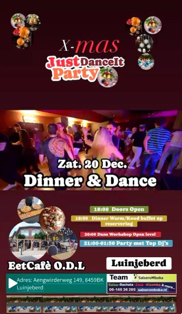 Christmas Afro-Latin JustDanceIt Party Salseromboka.nl, Salsero Mboka Dancing Centre te Luinjeberd Christmas Afro-Latin JustDanceIt Party Salseromboka.nl: Salsero Mboka Dancing Centre te Luinjeberd