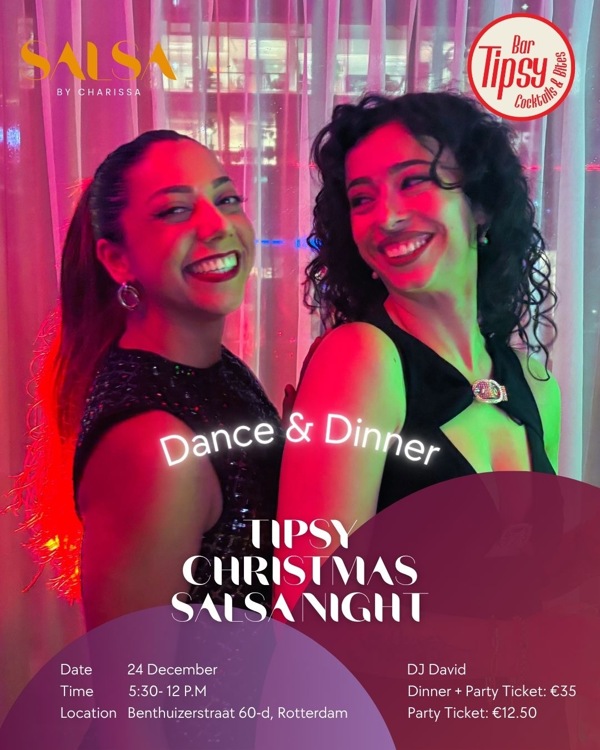 Tipsy Christmas Salsa Night - Dance & Dinner, Salsabycharissa te Rotterdam Tipsy Christmas Salsa Night - Dance & Dinner: Salsabycharissa te Rotterdam