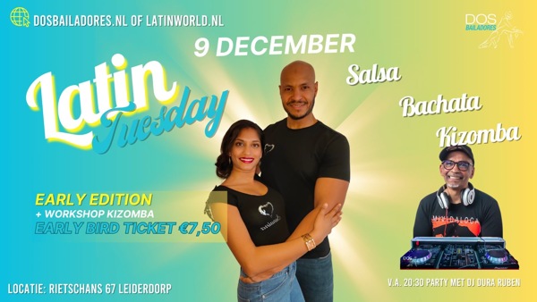 Dos Bailadores Latin Tuesday salsa, bachata, kizomba, Dos Bailadores te Leiderdorp Dos Bailadores Latin Tuesday salsa, bachata, kizomba: Dos Bailadores te Leiderdorp