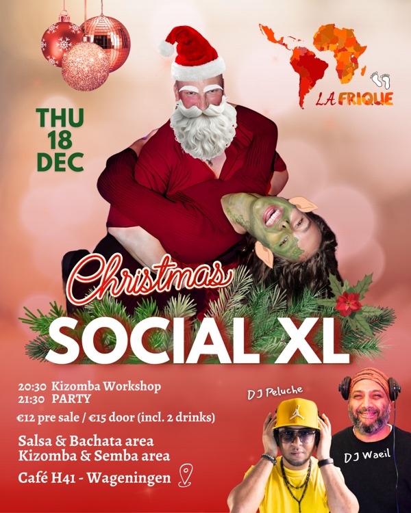 Social XL | Salsa (Cubana) Bachata Kizomba | Wageningen, LAfrique Dance Company te Wageningen Social XL | Salsa (Cubana) Bachata Kizomba | Wageningen: LAfrique Dance Company te Wageningen