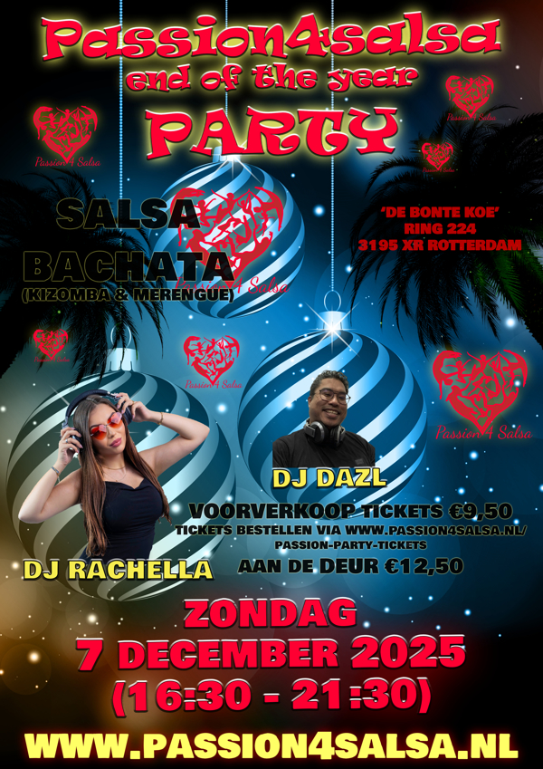 PASSION 4 SALSA end of the year PARTY, Francis Chin See Hoo te Rotterdam PASSION 4 SALSA end of the year PARTY: Francis Chin See Hoo te Rotterdam