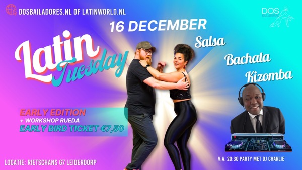 Dos Bailadores Latin Tuesday salsa, bachata, kizomba, Dos Bailadores te Leiderdorp Dos Bailadores Latin Tuesday salsa, bachata, kizomba: Dos Bailadores te Leiderdorp