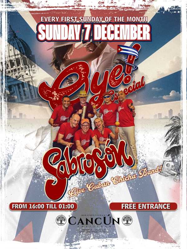 OYÉ ESPECIAL - LIVE! Cuban band Sabrosón, Cancún Social Club Amsterdam te Amsterdam OYÉ ESPECIAL - LIVE! Cuban band Sabrosón: Cancún Social Club Amsterdam te Amsterdam