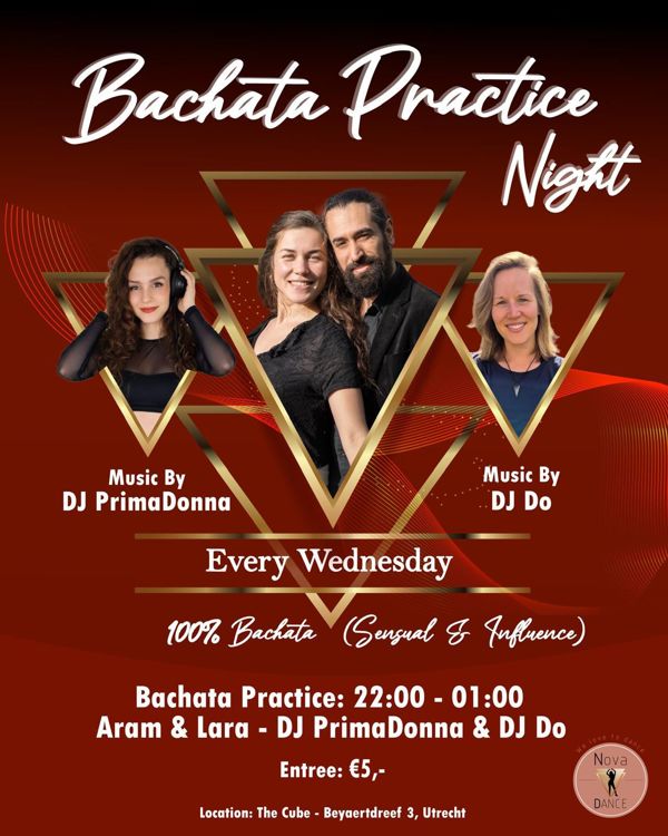 Wednesday: Bachata Practice Night, Nova Dance Utrecht te Utrecht Wednesday: Bachata Practice Night: Nova Dance Utrecht te Utrecht