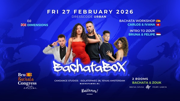 BachataBox February - BRUX edition, Bailemos Amsterdam te Amsterdam BachataBox February - BRUX edition: Bailemos Amsterdam te Amsterdam