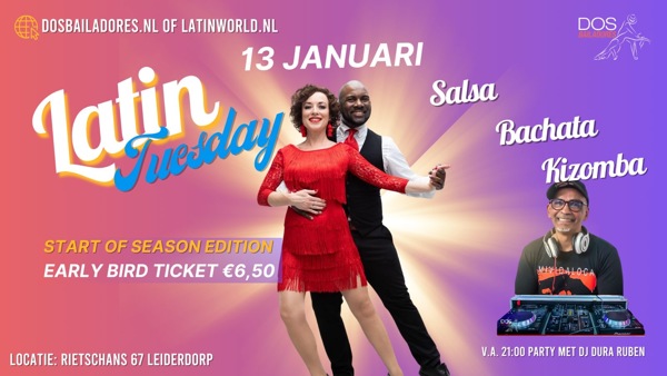 Dos Bailadores Latin Tuesday salsa, bachata en kizomba, Dos Bailadores te Leiderdorp Dos Bailadores Latin Tuesday salsa, bachata en kizomba: Dos Bailadores te Leiderdorp