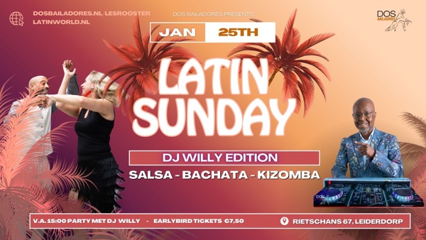 Dos Bailadores Latin Sunday salsa, bachata en kizomba, Dos Bailadores te Leiderdorp Dos Bailadores Latin Sunday salsa, bachata en kizomba: Dos Bailadores te Leiderdorp