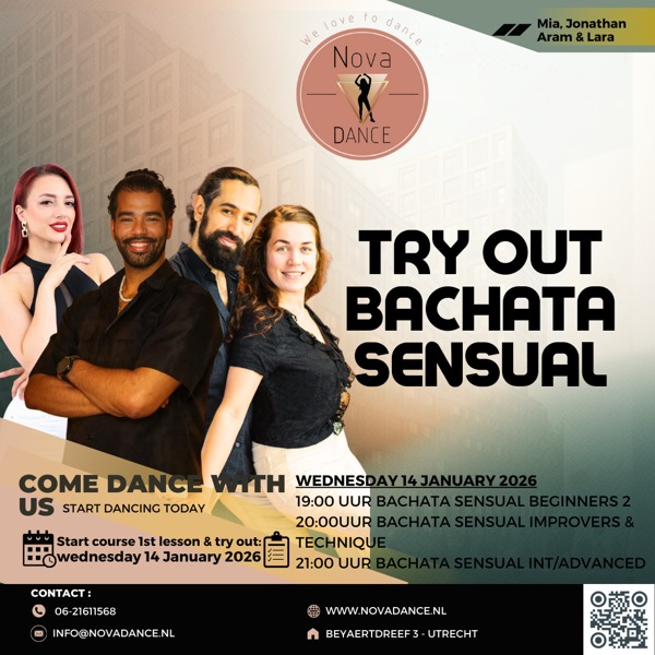 Proefles & 1e les: Bachata Sensual, Nova Dance Utrecht te Utrecht Proefles & 1e les: Bachata Sensual: Nova Dance Utrecht te Utrecht