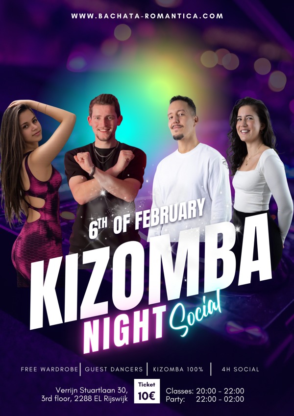 Kizomba Social Night, Bachata Romántica te Rijswijk Kizomba Social Night: Bachata Romántica te Rijswijk