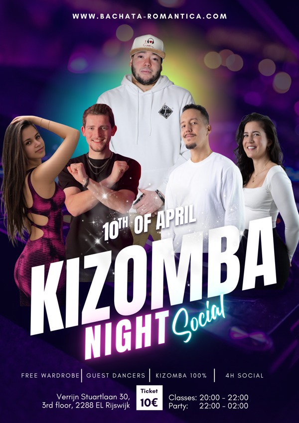 Kizomba Social Night, Bachata Romántica te Rijswijk Kizomba Social Night: Bachata Romántica te Rijswijk