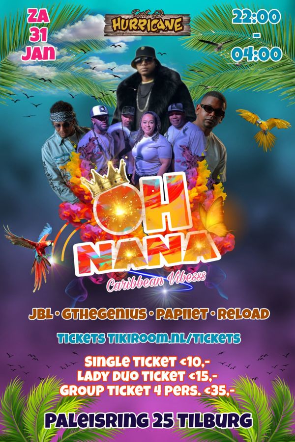 OH NANA... Caribbean Vibesss, Capt. J's Hurricane te Tilburg OH NANA... Caribbean Vibesss: Capt. J's Hurricane te Tilburg