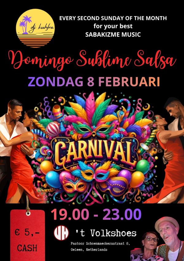 Domingo Sublime Salsa Carnival, DJ kuhfra te Geleen Domingo Sublime Salsa Carnival: DJ kuhfra te Geleen