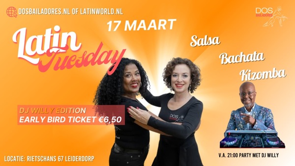 Dos Bailadores Latin Tuesday salsa, bachata en kizomba, Dos Bailadores te Leiderdorp Dos Bailadores Latin Tuesday salsa, bachata en kizomba: Dos Bailadores te Leiderdorp