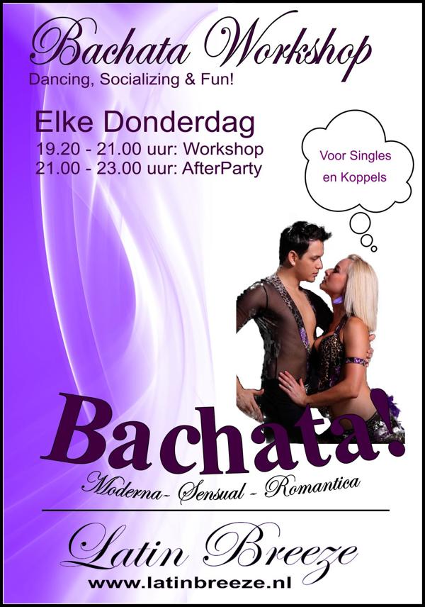 Thursday‘s Bachata Workshop/Proefles met Afterparty, Latin Breeze te Amstelveen Thursday‘s Bachata Workshop/Proefles met Afterparty: Latin Breeze te Amstelveen