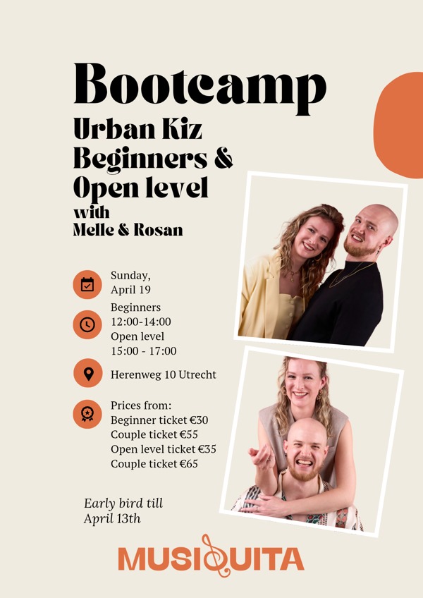 BOOTCAMP: Kizomba/Urban Kiz Beginners: MUSIQUITA Dance Community te Utrecht