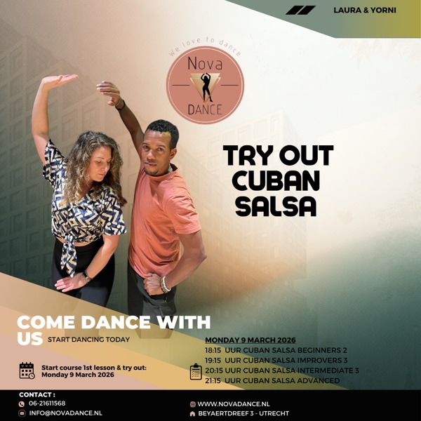 Proefles & 1e les: Cubaanse Salsa, Nova Dance Utrecht te Utrecht Proefles & 1e les: Cubaanse Salsa: Nova Dance Utrecht te Utrecht