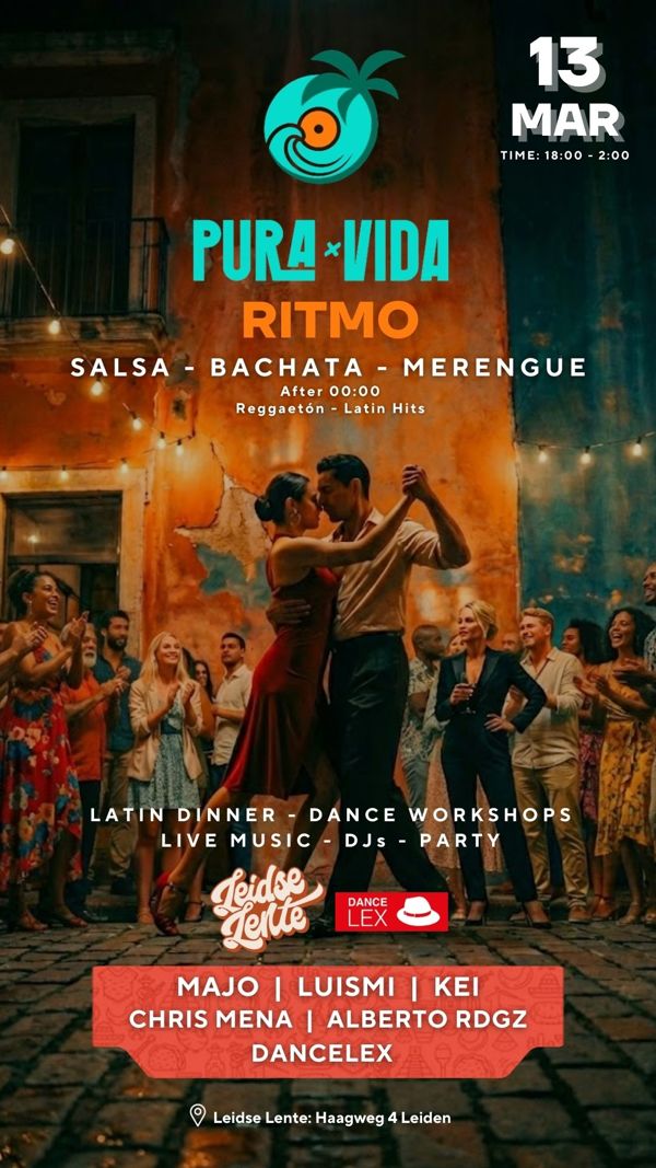 PURAxVIDA: RITMO - Latin Party, PURAxVIDA te Leiden PURAxVIDA: RITMO - Latin Party: PURAxVIDA te Leiden
