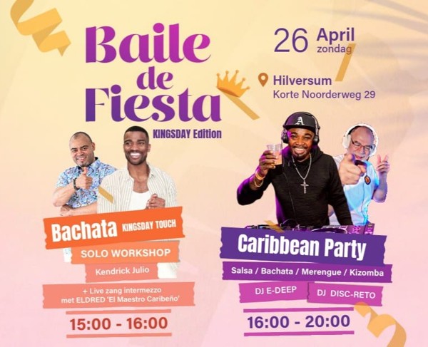 Baile de Fiesta Matinee Oranje, Ws Bachata solo, Diner, 2 DJ's, Esencia Dance Studio te Hilversum Baile de Fiesta Matinee Oranje, Ws Bachata solo, Diner, 2 DJ's: Esencia Dance Studio te Hilversum