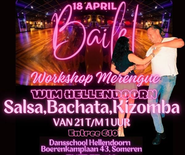 Baile met Merengue workshop, DJ El Bachatero te Someren Baile met Merengue workshop: DJ El Bachatero te Someren