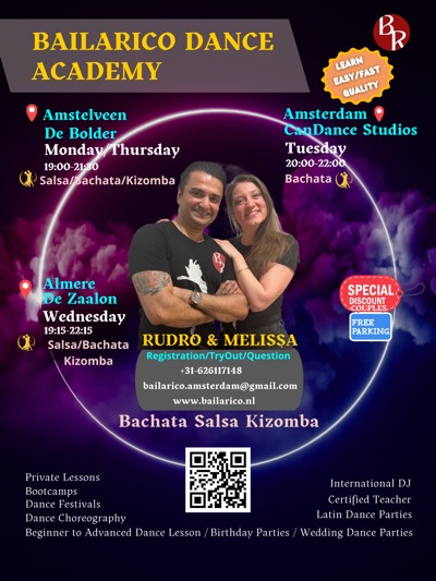 Bachata Bootcamp (Open Level): Bailarico Dance Academy te Amstelveen