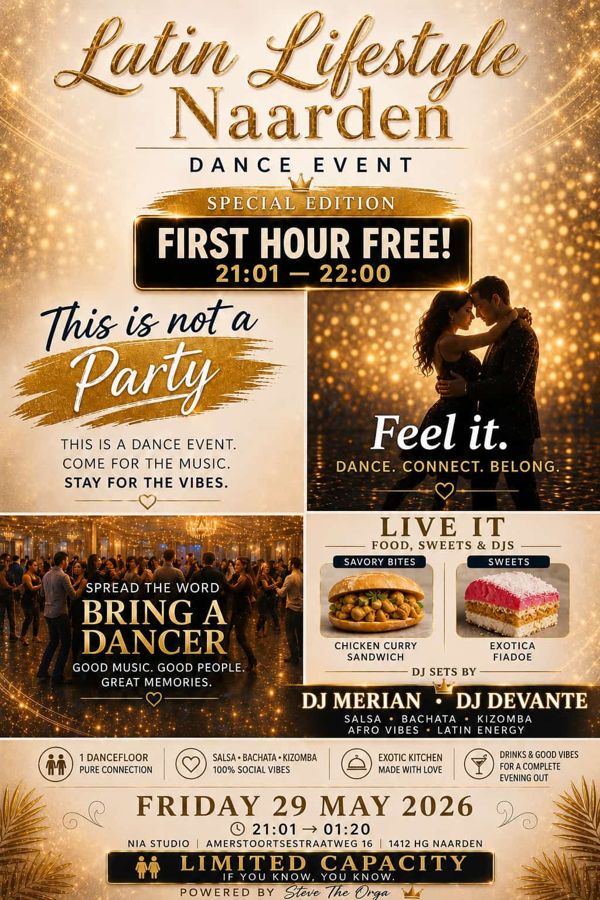 Latin Lifestyle Naarden * FREE ENTRANCE 21:01- 22:00 *, La Grande Events te 1411 Hd Naarden Latin Lifestyle Naarden * FREE ENTRANCE 21:01- 22:00 *: La Grande Events te 1411 Hd Naarden