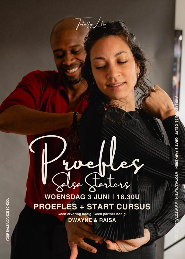 Salsa Beginners Proefles On2 | 9 weekse cursus, TotallyLatin te Delft Salsa Beginners Proefles On2 | 9 weekse cursus: TotallyLatin te Delft