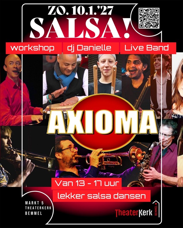 Theaterkerk Bemmel: Salsa met live Axioma!, Theaterkerk Bemmel te Bemmel Theaterkerk Bemmel: Salsa met live Axioma!: Theaterkerk Bemmel te Bemmel