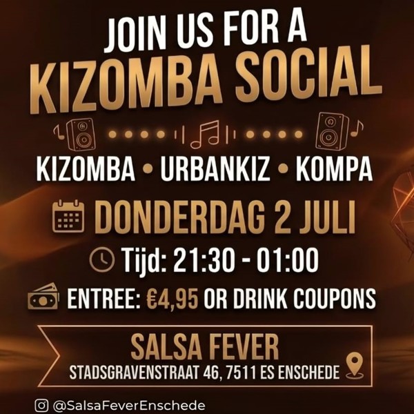 Last minute Kizomba Night Enschede, SalsaFever te Enschede Last minute Kizomba Night Enschede: SalsaFever te Enschede