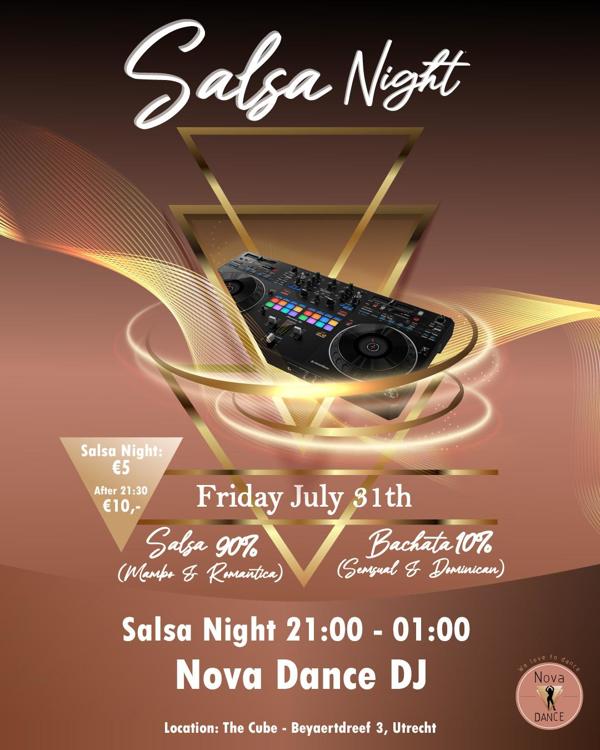 Friday: Salsa Night, Nova Dance Utrecht te Utrecht Friday: Salsa Night: Nova Dance Utrecht te Utrecht