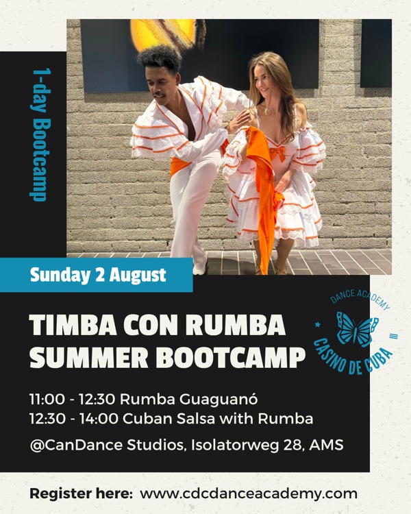 Timba con Rumba Summer Bootcamp, CDC Dance Academy te Volendam Timba con Rumba Summer Bootcamp: CDC Dance Academy te Volendam
