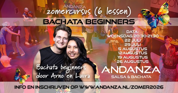 Bachata (sensual) zomercursus voor beginners door Andanza, Andanza Salsa & Bachata te Bodegraven Bachata (sensual) zomercursus voor beginners door Andanza: Andanza Salsa & Bachata te Bodegraven
