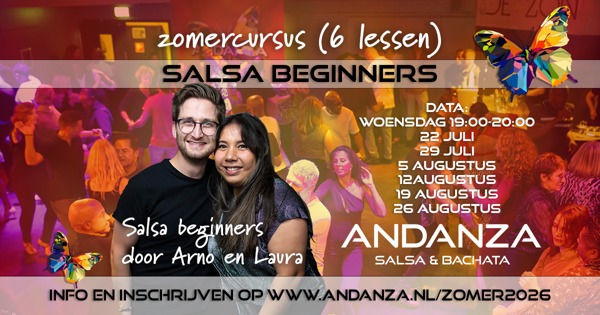 Salsa zomercursus voor beginners door Andanza, Andanza Salsa & Bachata te Bodegraven Salsa zomercursus voor beginners door Andanza: Andanza Salsa & Bachata te Bodegraven