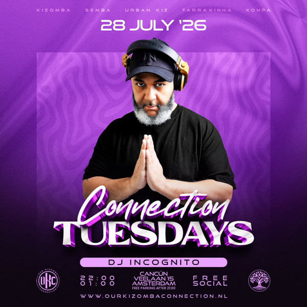 Connection Tuesday - Free Kizomba Social by OKC, hello@ourkizombaconnection.nl te Amsterdam Connection Tuesday - Free Kizomba Social by OKC: hello@ourkizombaconnection.nl te Amsterdam