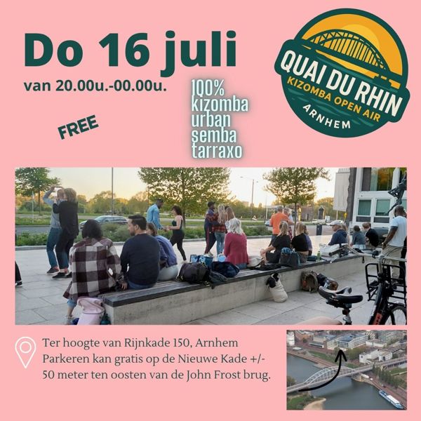 Quai du Rhin - Open air kizomba social, Quai du Rhin te Arnhem Quai du Rhin - Open air kizomba social: Quai du Rhin te Arnhem